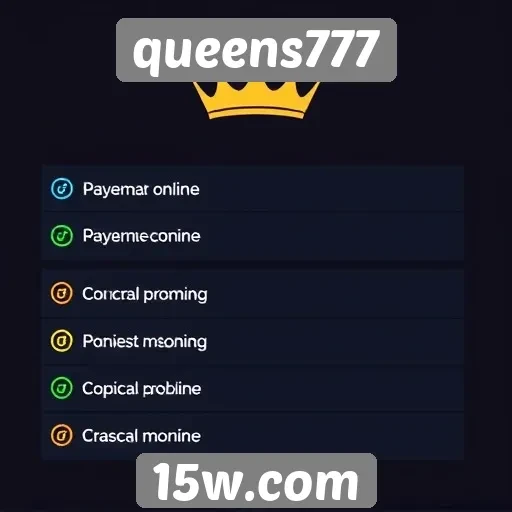 opções de pagamento disponíveis no queens777